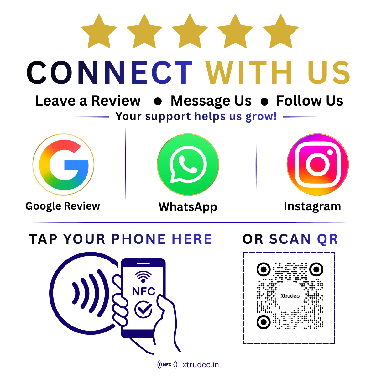 NFC Google Review card